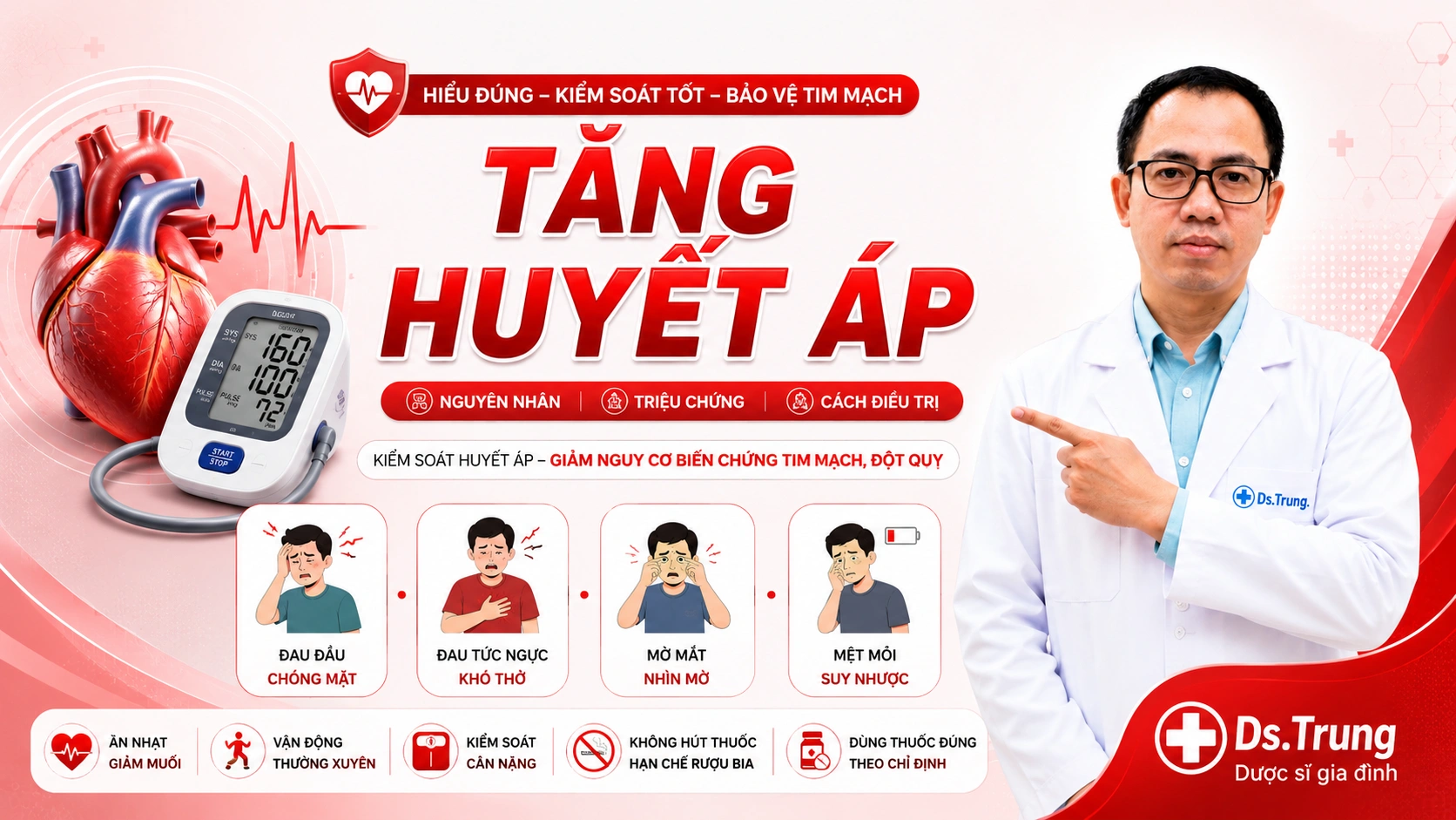 Tăng huyết áp : Nguyên nhân, Triệu chứng và phương pháp Điều trị