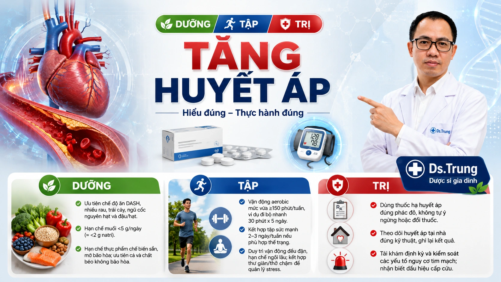 Dưỡng tập trị bệnh Tăng huyết áp